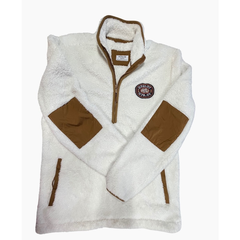 Hurley Cream Fleece Quarter-Zip Sweatshirt - Picture 8 of 16